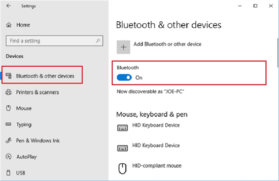 Enable Bluetooth on your Windows PC