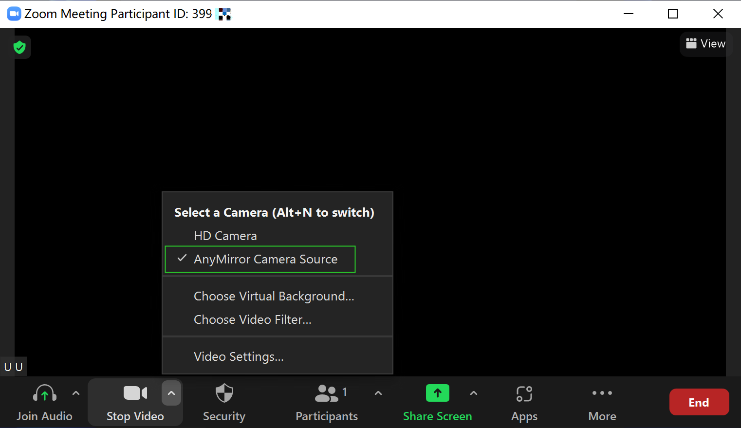 Camera Settings for Stream to Conference