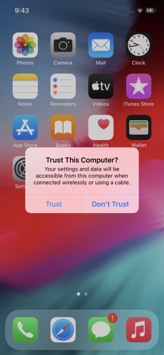 Click “Trust” on Your Mobile Device