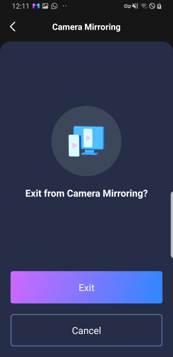 Exit Camera Mirroring
