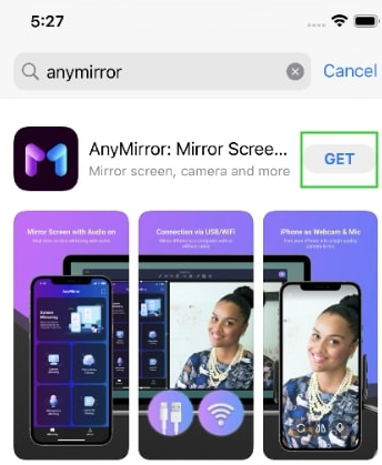 Search AnyMirror in the App Store