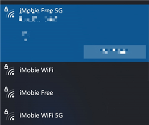 WiFiに接続されたパソコン(iMobie Free 5G)