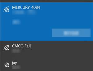 WiFiに接続されたパソコン（MERCURY_4084）