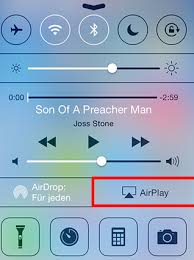 Tap on the AirPlay Option